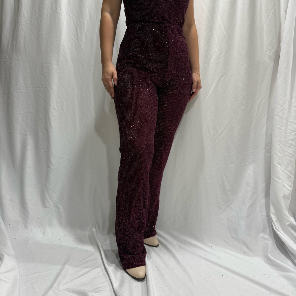 Wild Fable Burgundy Sequin Jumpsuit XS NWT – Holiday Party Glam